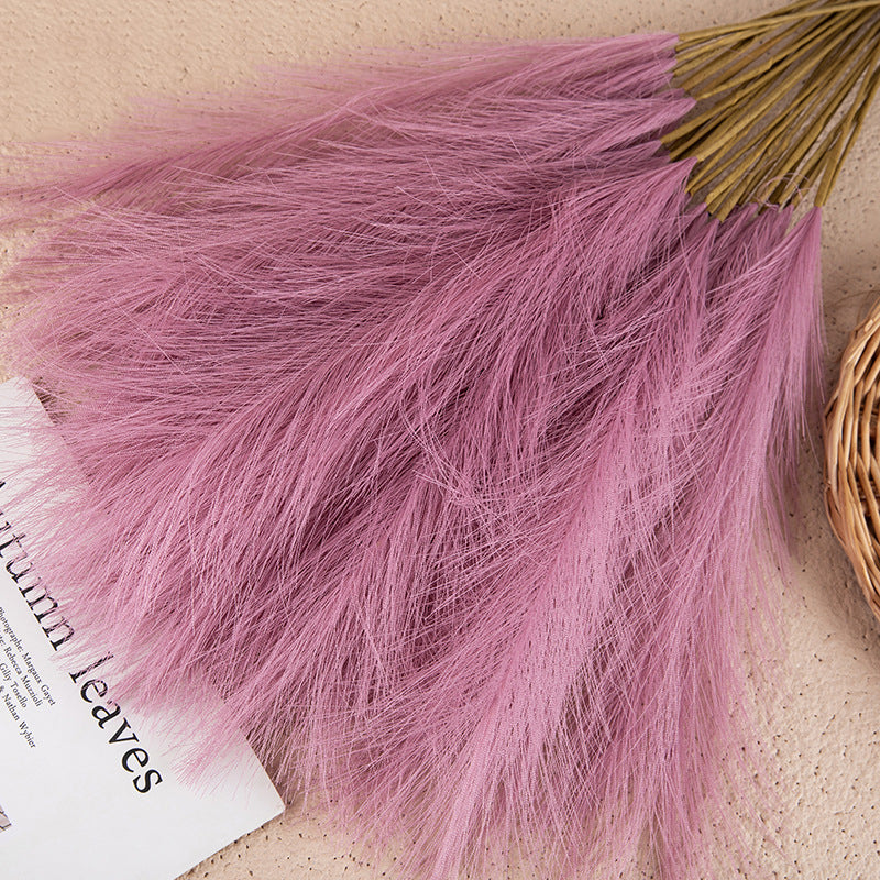 Silk Artificial Pampas Grass Decor Set (5 Stems) pink-purple by HitMyNeed