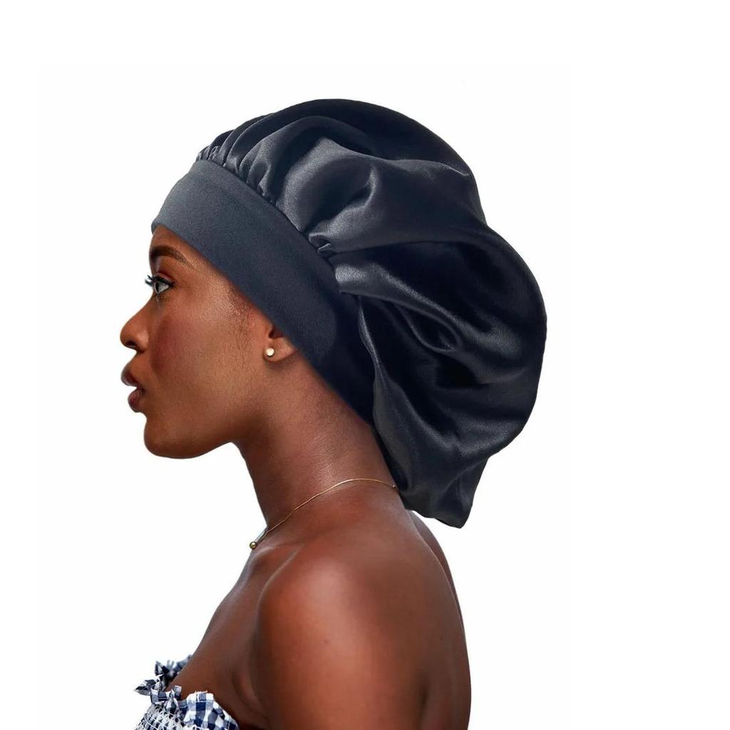Silk Satin Sleep Bonnet with Soft Elastic Band by HitMyNeed