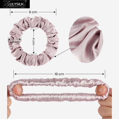 Silk Scrunchies Hair Ties Set of 5 by HitMyNeed