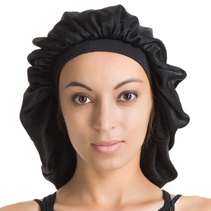 Silk Sleep Cap with Elastic Band for Night Hair Care by HitMyNeed