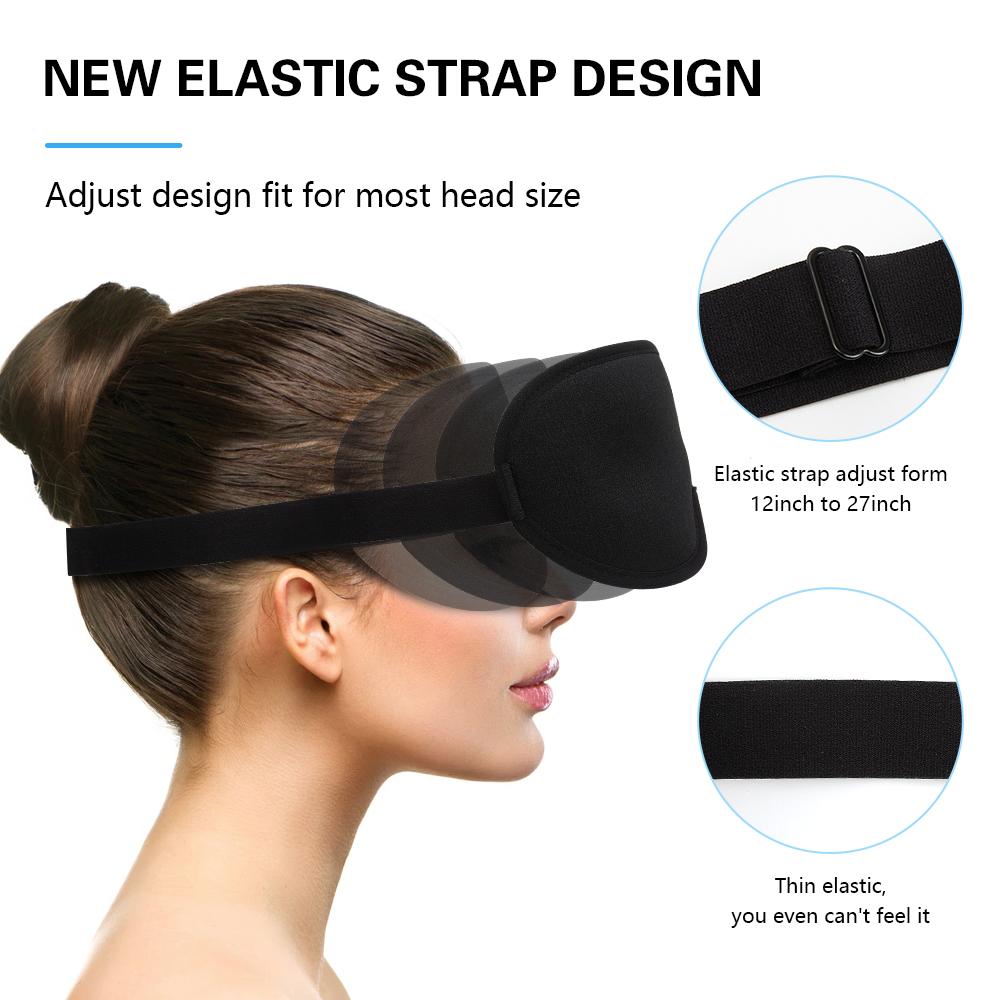 Silk Sleep Mask for Eyes with Adjustable Strap by HitMyNeed
