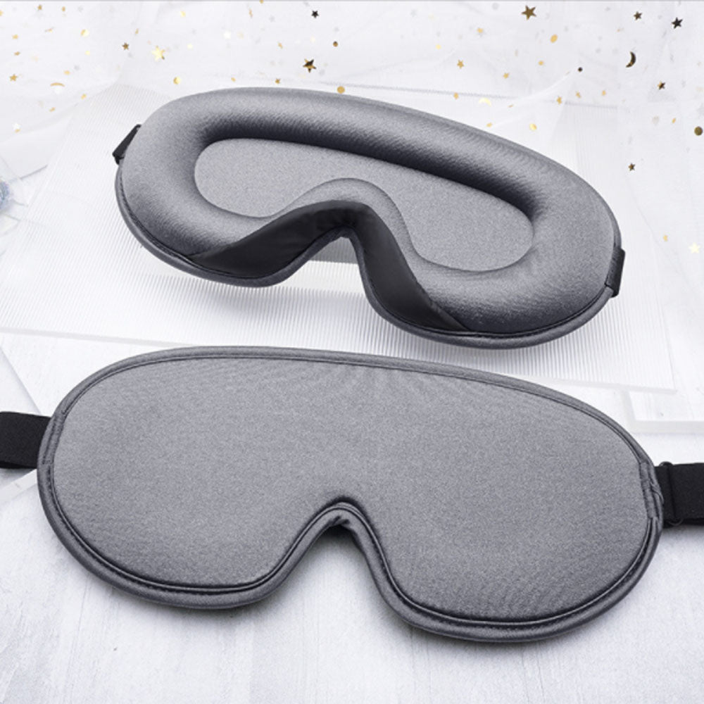 Silk Sleep Mask for Eyes with Adjustable Strap a-graysilk-mask by HitMyNeed