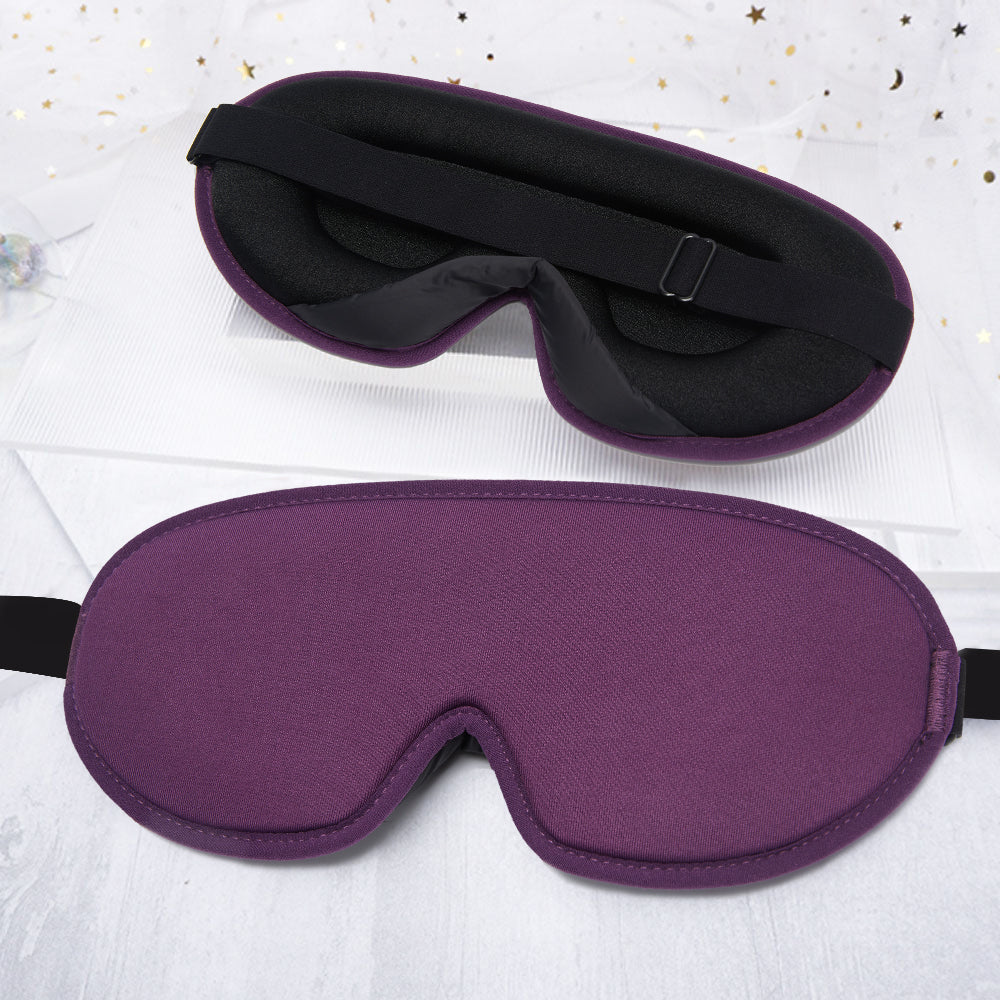 Silk Sleep Mask for Eyes with Adjustable Strap a-purplesilk-mask by HitMyNeed