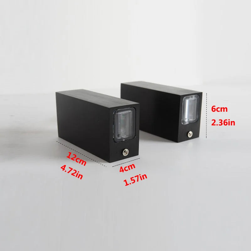 Silver 6W Up Down IP65 Outdoor Wall Light warm-white-3000k silver-body by HitMyNeed