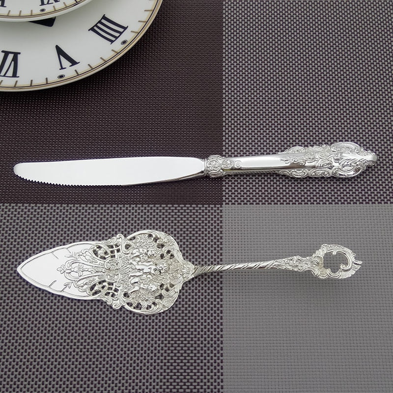 Silver Cake Knife and Server Set by HitMyNeed