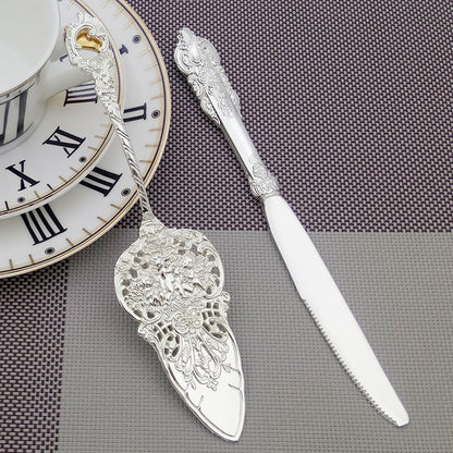 Silver Cake Knife and Server Set by HitMyNeed