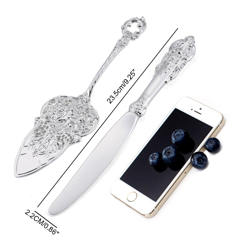 Silver Cake Knife and Server Set by HitMyNeed