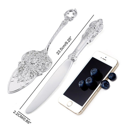 Silver Cake Knife and Server Set by HitMyNeed