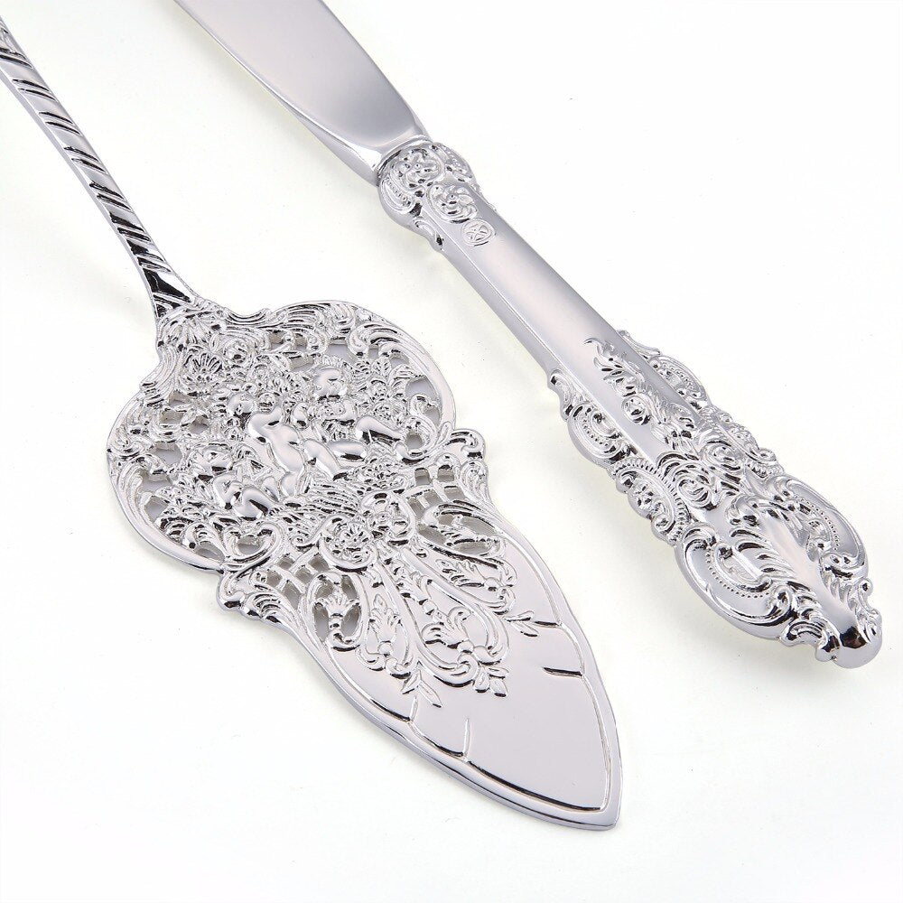Silver Cake Knife and Server Set by HitMyNeed
