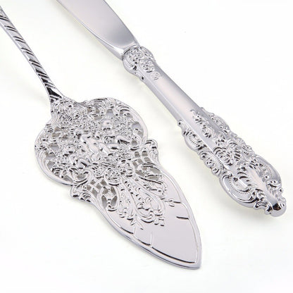 Silver Cake Knife and Server Set by HitMyNeed