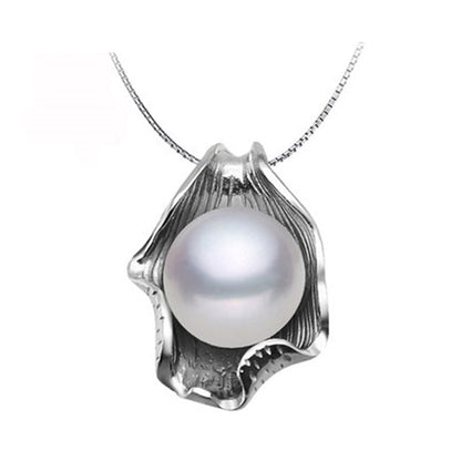 Silver Freshwater Pearl Necklace for Women by HitMyNeed
