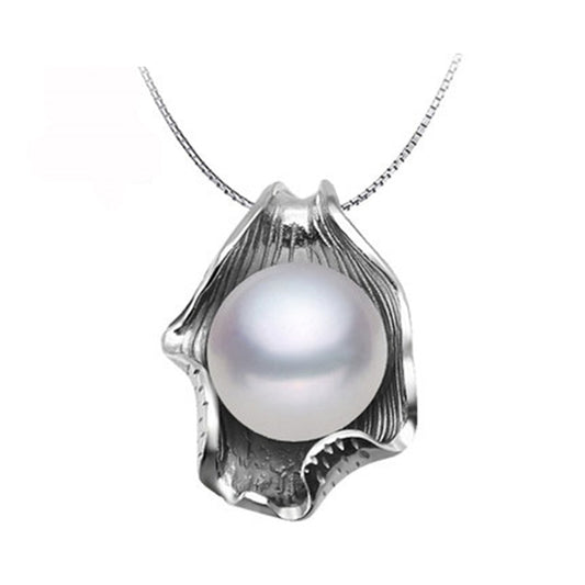 Silver Freshwater Pearl Necklace for Women by HitMyNeed