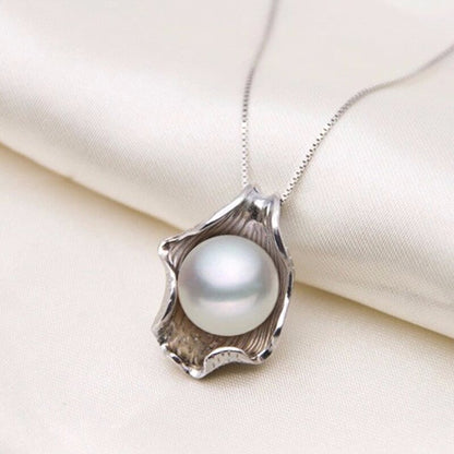 Silver Freshwater Pearl Necklace for Women by HitMyNeed