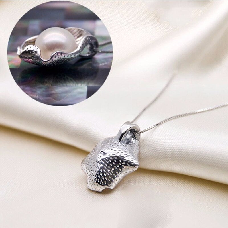 Silver Freshwater Pearl Necklace for Women by HitMyNeed