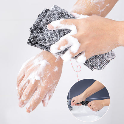 Silver-Ion Exfoliating Back Scrubber Washcloth 100x24cm-dots by HitMyNeed