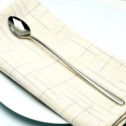 Silver Long Handle Teaspoons Set of 6 - 20.3 cm by HitMyNeed
