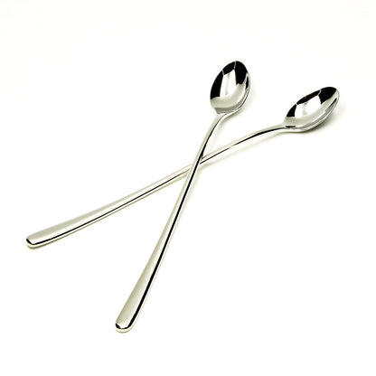 Silver Long Handle Teaspoons Set of 6 - 20.3 cm by HitMyNeed