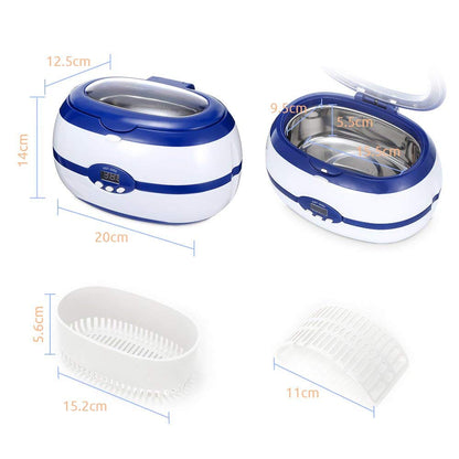 Silver Ultrasonic Jewelry Cleaner Bath 600ml by HitMyNeed