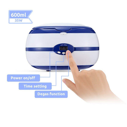 Silver Ultrasonic Jewelry Cleaner Bath 600ml by HitMyNeed