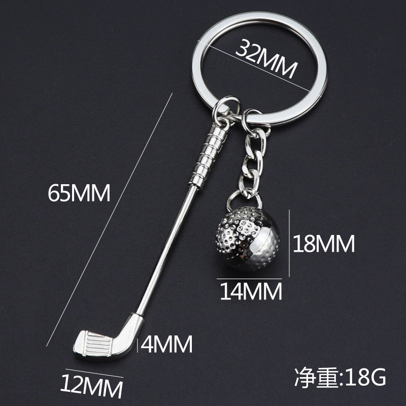 Silver Zinc Alloy Golf Keychain for Golf Lovers by HitMyNeed