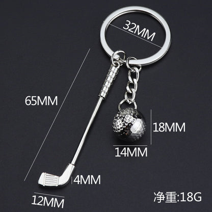Silver Zinc Alloy Golf Keychain for Golf Lovers by HitMyNeed