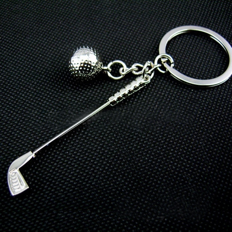 Silver Zinc Alloy Golf Keychain for Golf Lovers by HitMyNeed