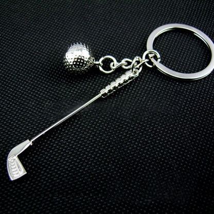 Silver Zinc Alloy Golf Keychain for Golf Lovers by HitMyNeed