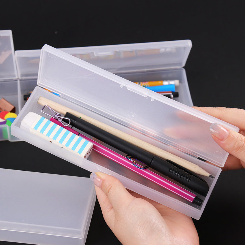 Simple Frosted Plastic Pencil Box - 3 Sizes by HitMyNeed