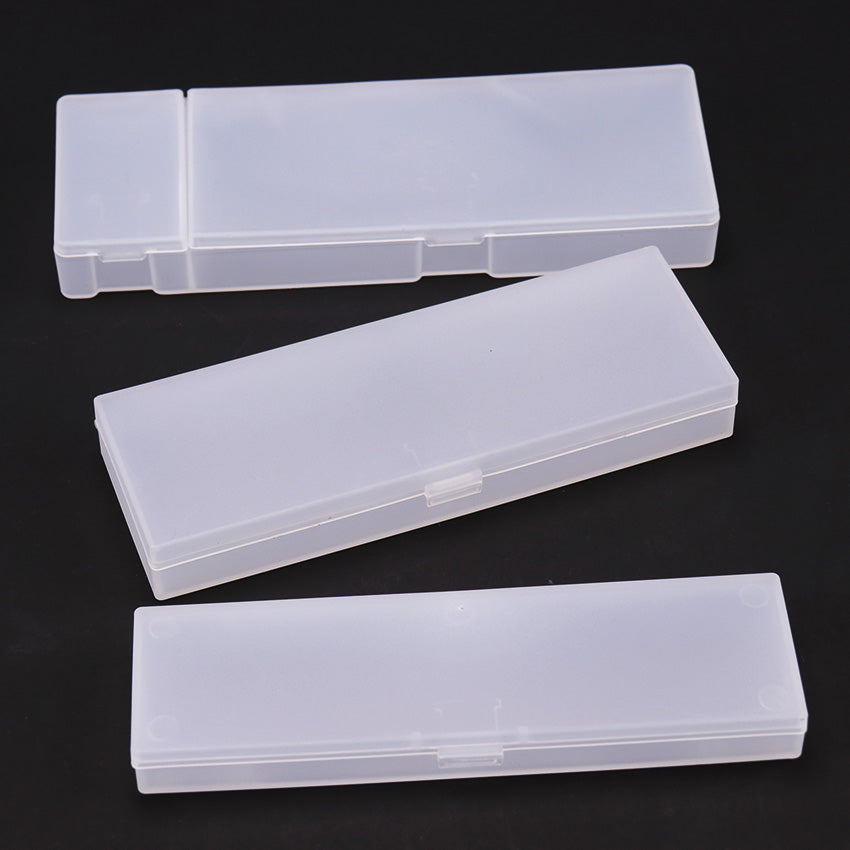 Simple Frosted Plastic Pencil Box - 3 Sizes m by HitMyNeed
