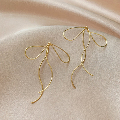 Simple Knot Korean Style Bow Tie Earrings by HitMyNeed