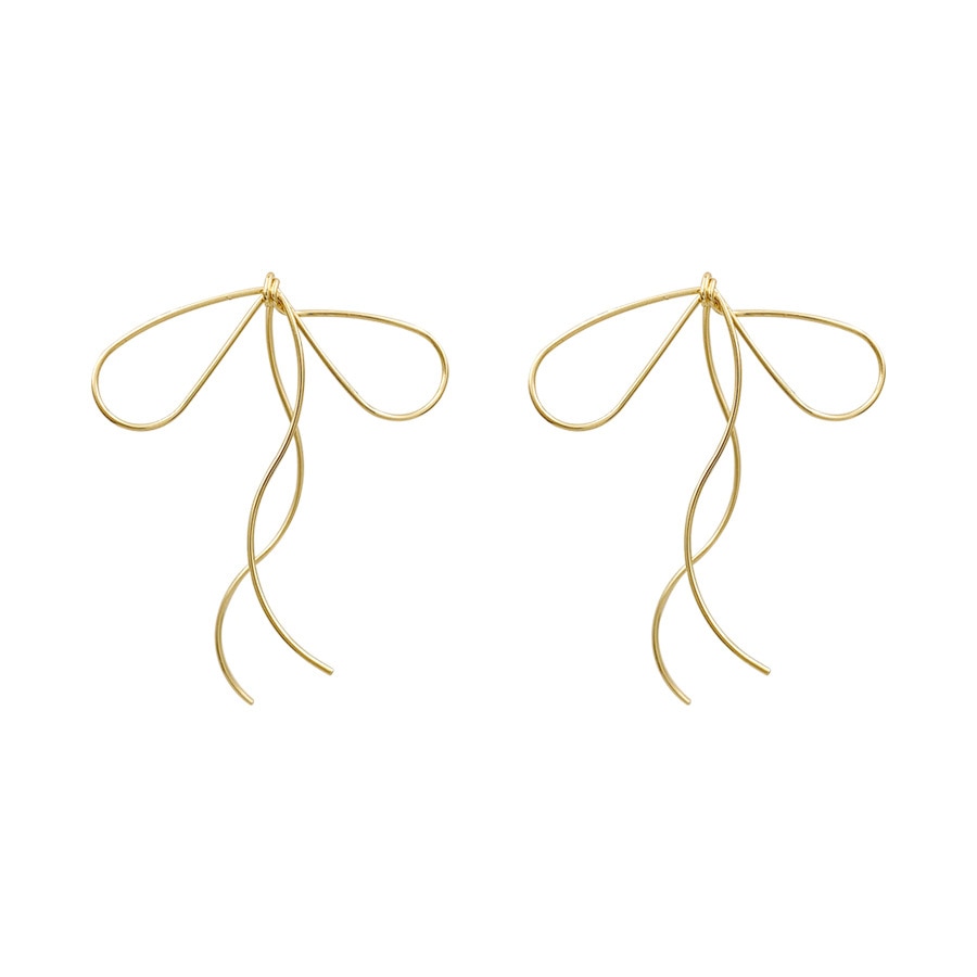 Simple Knot Korean Style Bow Tie Earrings by HitMyNeed