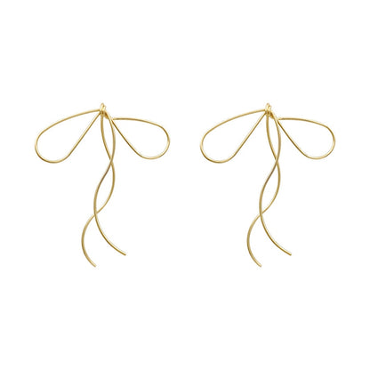 Simple Knot Korean Style Bow Tie Earrings by HitMyNeed
