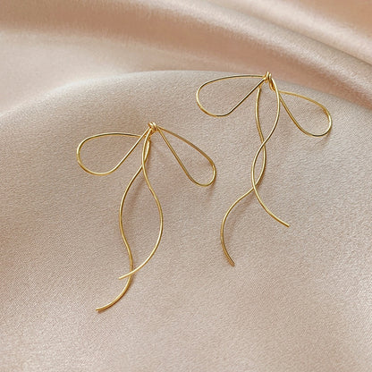 Simple Knot Korean Style Bow Tie Earrings by HitMyNeed
