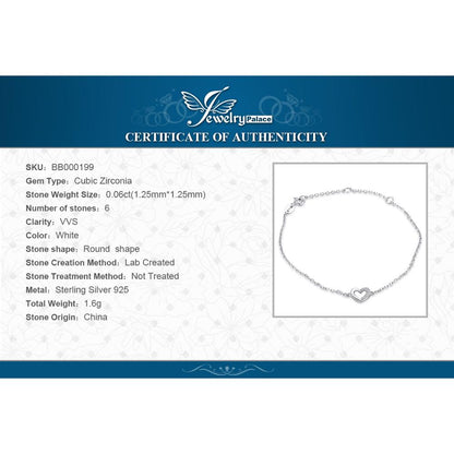 Simple Sterling Silver Heart Bracelet by HitMyNeed
