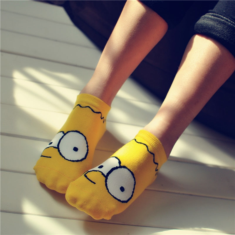 Simpsons Family Cute Cotton Socks (4-Pair Set) by HitMyNeed