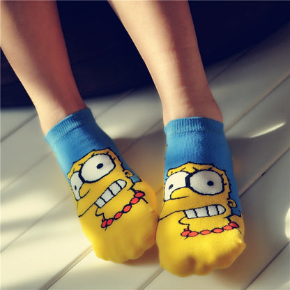 Simpsons Family Cute Cotton Socks (4-Pair Set) by HitMyNeed