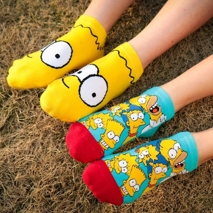 Simpsons Family Cute Cotton Socks (4-Pair Set) by HitMyNeed