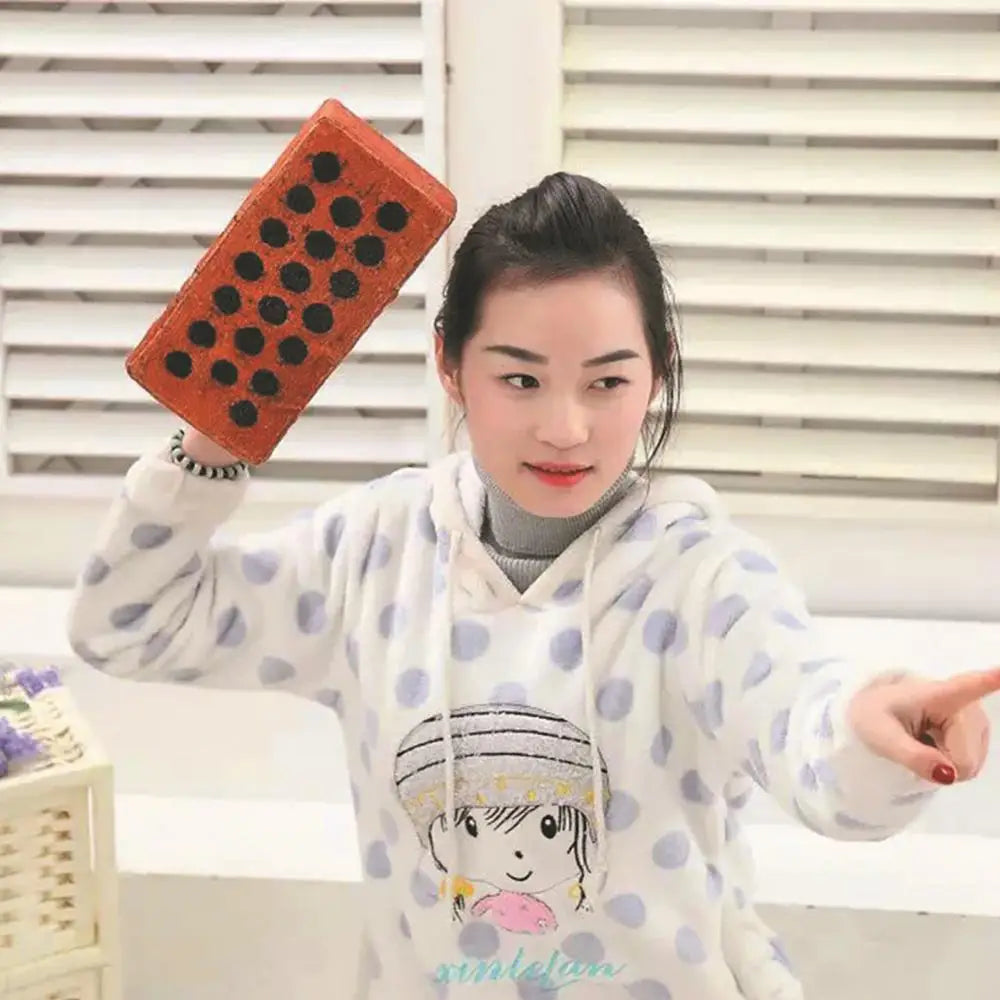 Simulation Brick Wood Block Plush Pillow Cushion by HitMyNeed