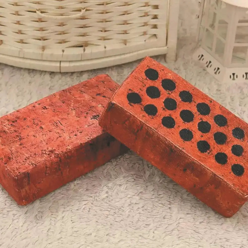 Simulation Brick Wood Block Plush Pillow Cushion by HitMyNeed