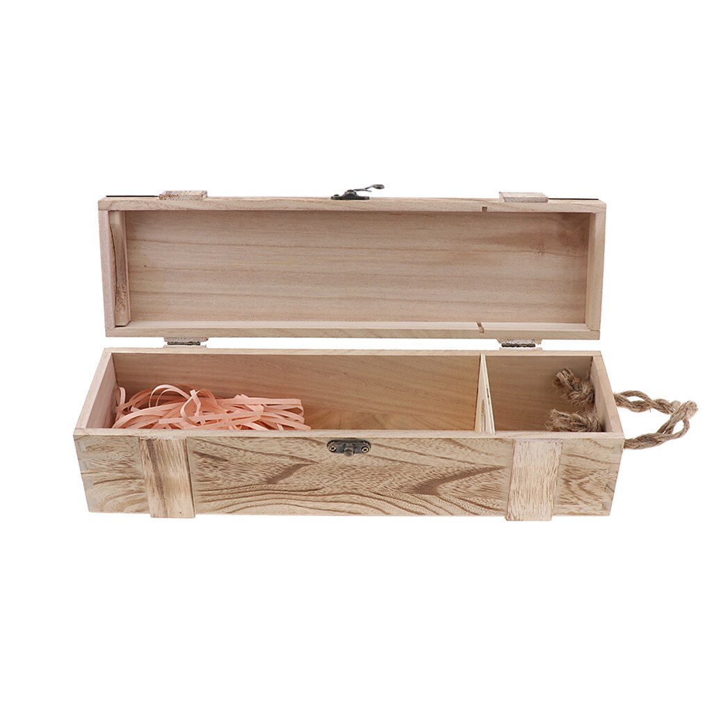 Single Bottle Wooden Wine Gift Box with Handle by HitMyNeed