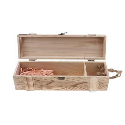 Single Bottle Wooden Wine Gift Box with Handle by HitMyNeed