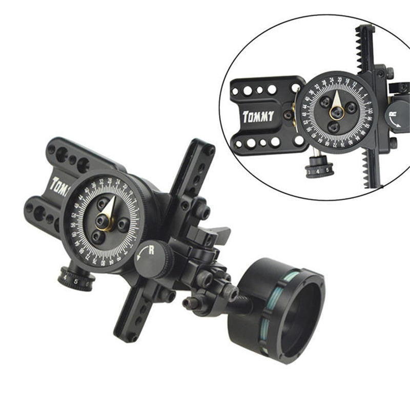 Single Pin Compound Bow Sight with 0.019 Fiber by HitMyNeed