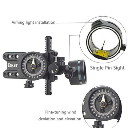 Single Pin Compound Bow Sight with 0.019 Fiber by HitMyNeed
