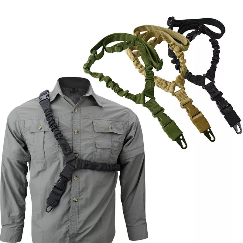 Single Point Tactical Rifle Sling with Metal Buckle by HitMyNeed