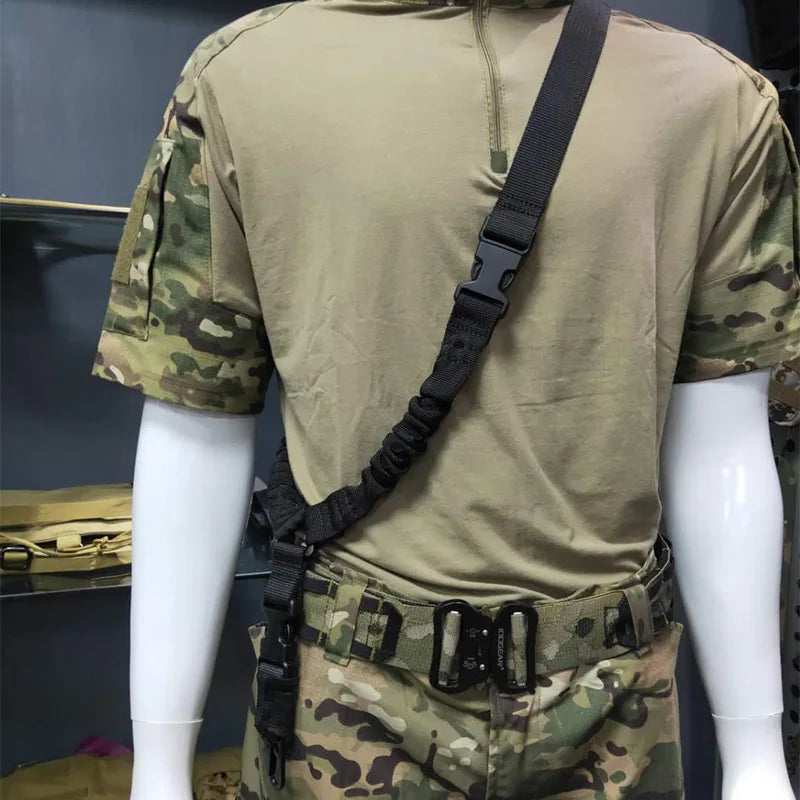 Single Point Tactical Rifle Sling with Metal Buckle by HitMyNeed