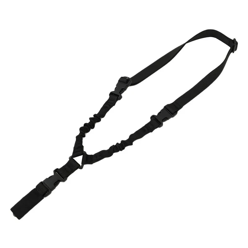 Single Point Tactical Rifle Sling with Metal Buckle black by HitMyNeed