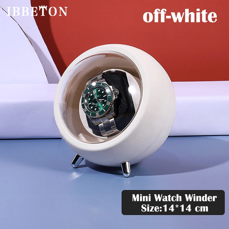 Single Watch Winder Automatic Storage Box white by HitMyNeed