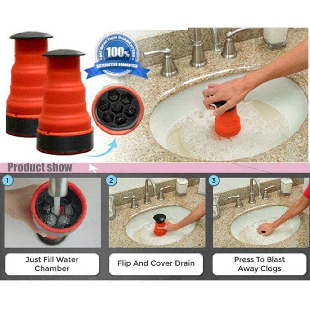 Sink Plunger Air Drain Blaster for Clogged Drains by HitMyNeed