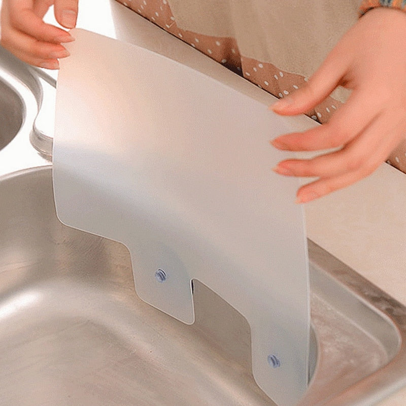 Sink Water Splash Guard with Suction Cups by HitMyNeed