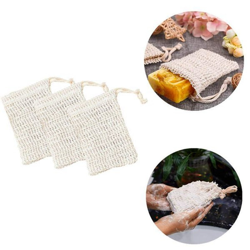 Sisal Soap Saver Bags Bulk Pack (50 Pieces) by HitMyNeed